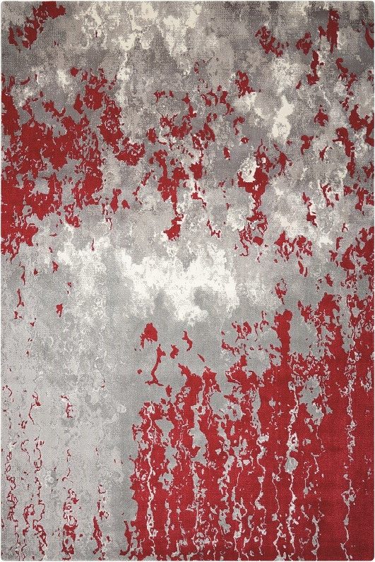 Twilight TWI21 Grey and Red Rug