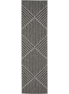 Cozumel runner rug CZM05 Dark Grey