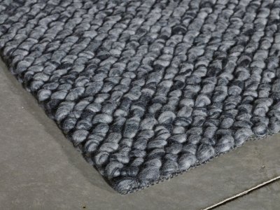 Waves Charcoal Handwoven Rug