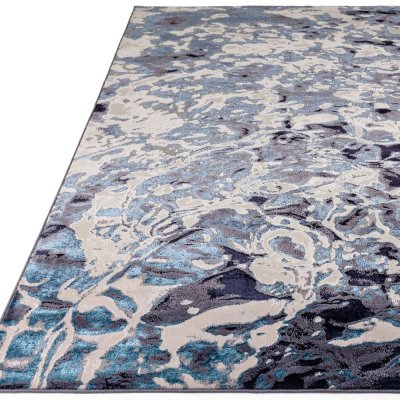 Aurora Rug - Foam Metallic Blue