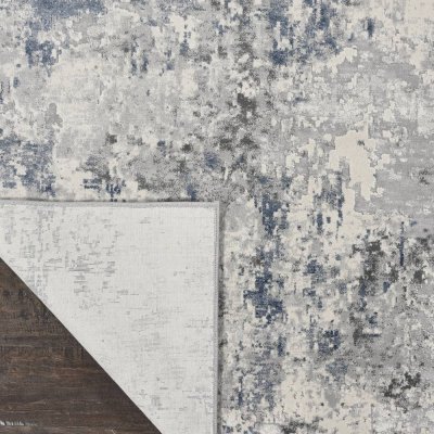 Rustic Textures RUS07 Ivory Grey Blue Rug